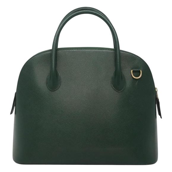 CELINE Hand Bag Leather Green Auth ep7982 - Picture 2 of 16